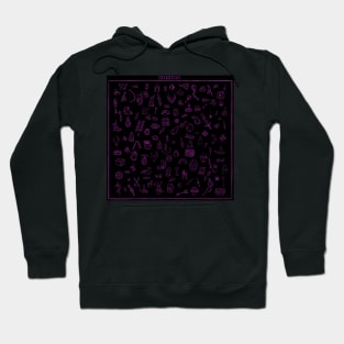 Inventory Items - On Black Hoodie